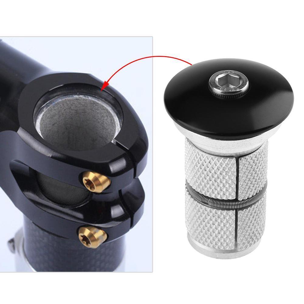 Carbon Fiber Front Fork Expansion Screw Hanging Heart Bike Headset (Black)