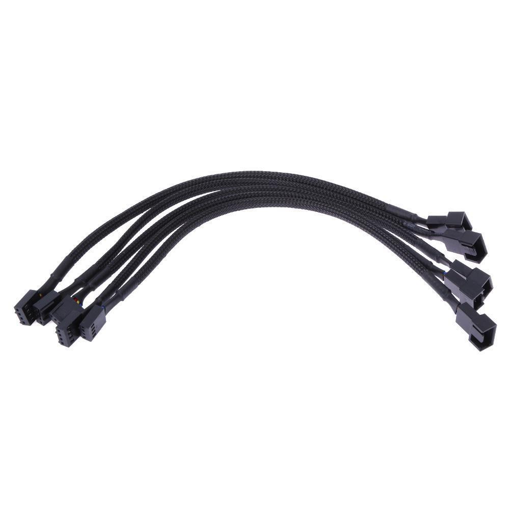 12in 5PCS 4 Pin PWM Connector Case Fan Extension Power Cable for Computer