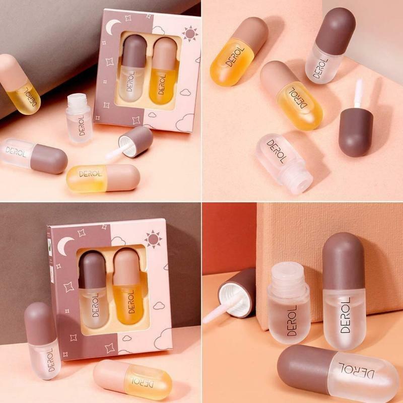 2pcs 5.5ml Moisturizing Lip Plumper Serum Natural Plant Extract Lips Enhancer