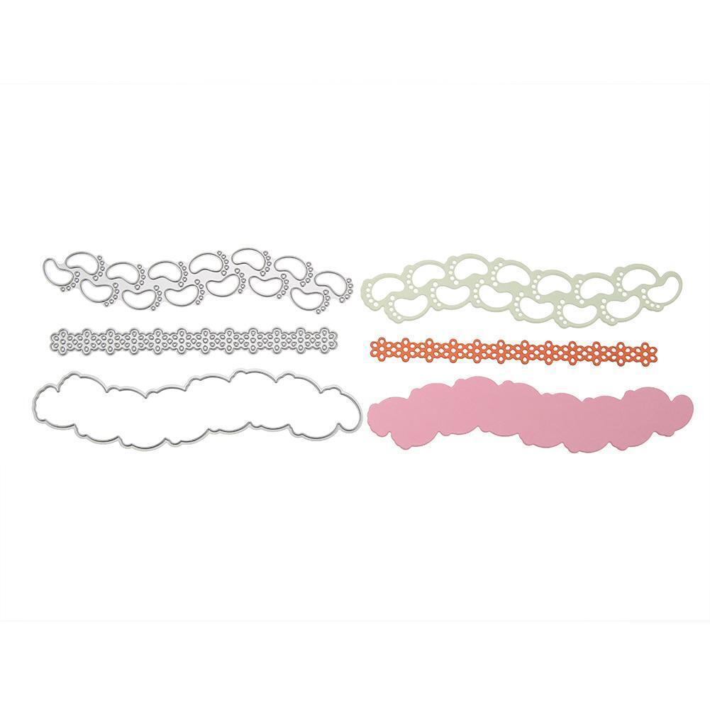 3pcs Footprint Cutting Dies Stencils Scrapbook Embossing DIY Album Cards