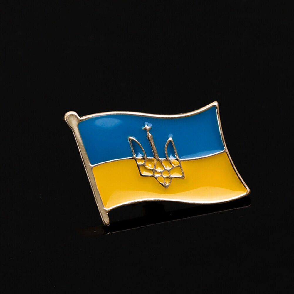 Ukraine Flag Medal Alloy Metal Lapel Pin Badges Men Women Pin Jewelry Gift