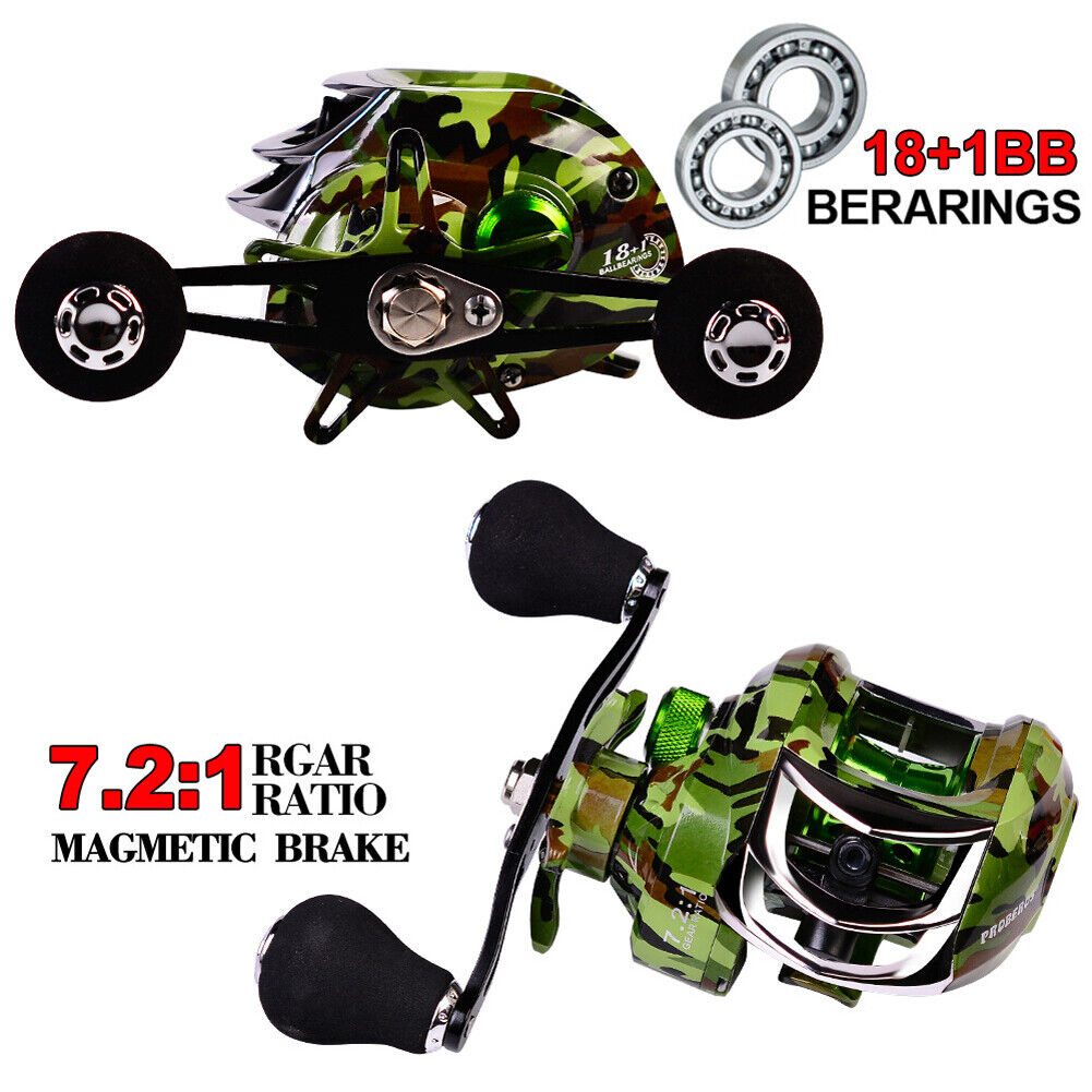 DW125 Baitcasting Reel 10kg Max Drag 18+1 BBs Fishing Reel (Right Hand)