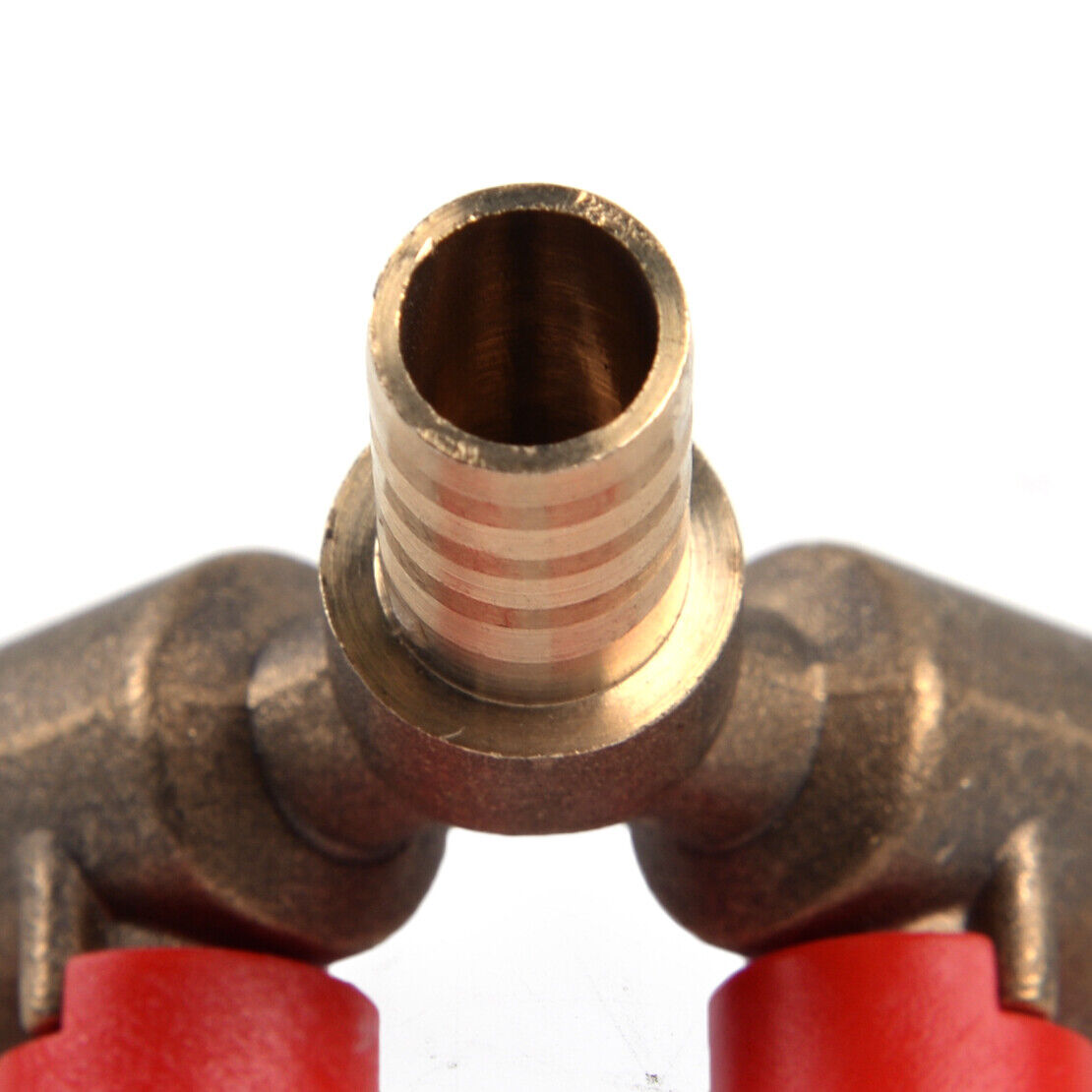 3/8" 10mm Brass Y 3Way Fuel Gas Shut Off Ball Valve Fitting Hose Handle Clamp Li