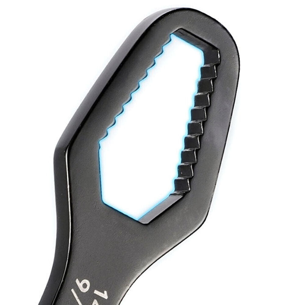 8-22mm Universal Torx Wrench Self-tightening Double-head Spanner (Black S)