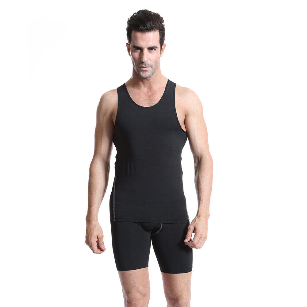Men's 3 Pack Sports Athletic Compression Under Base Layer Sport Tank Top-13
