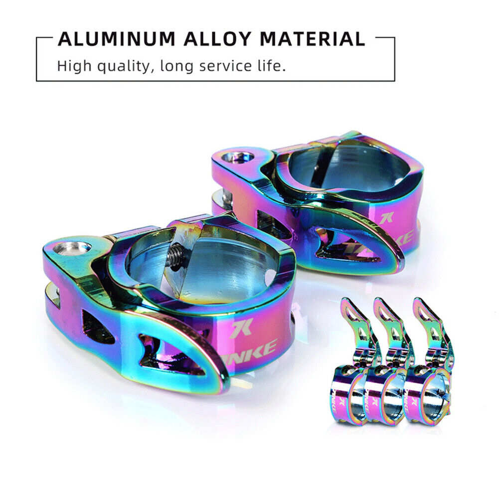 MTB Bike Seatpost Clamp Aluminum Alloy Road Bicycle Seat Tube Clip (34.9mm)