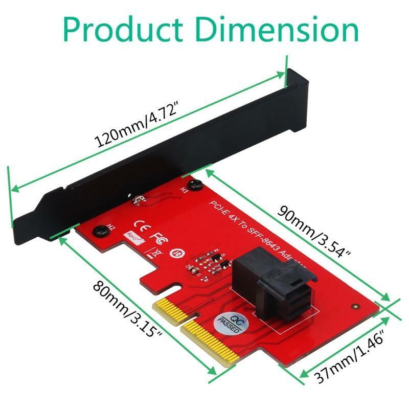 SFF 8643 to PCIe 4X Adapter Module 2.5 Inch U.2 PCIe-NVMe 36-Pin SSD Converter