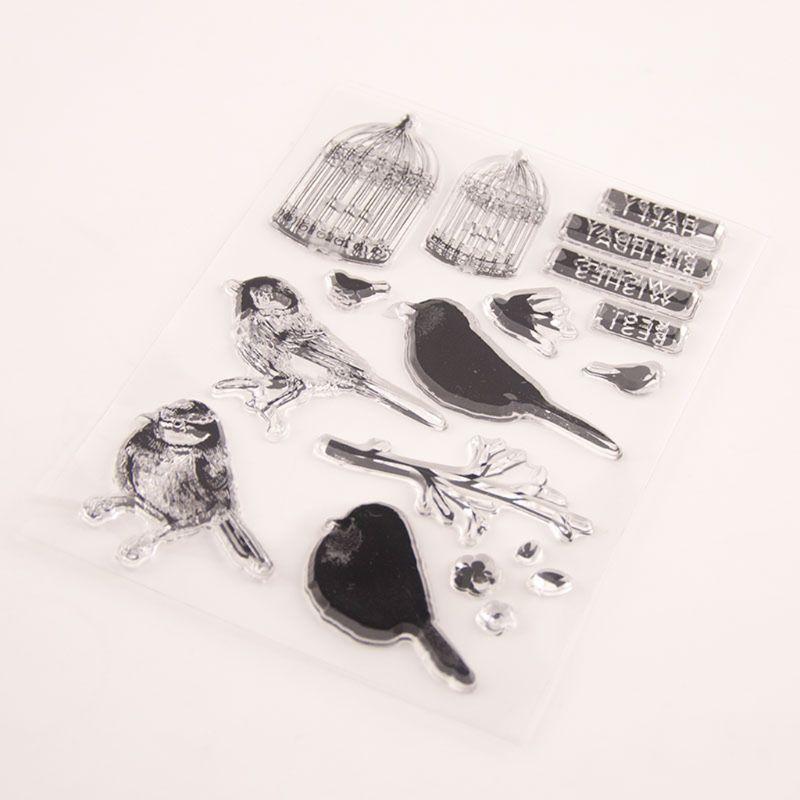 Bird Cage Silicone Clear Seal Stamp DIY Scrapbooking Embossing Photo Album Paper