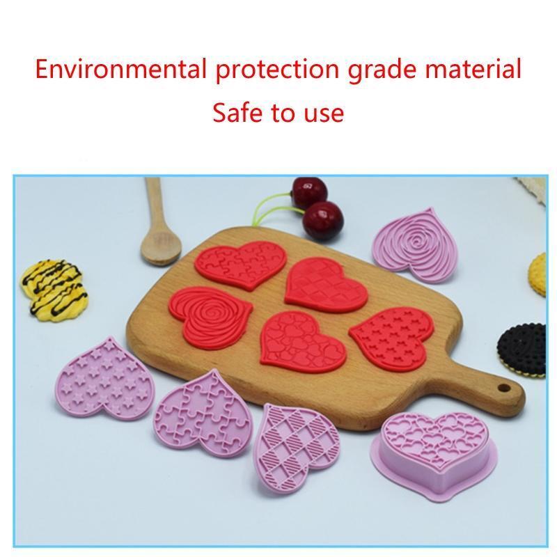 Plastic Cookie Cutters Cookie Moulds Valentine's Day Series Shapes Cookie Baking