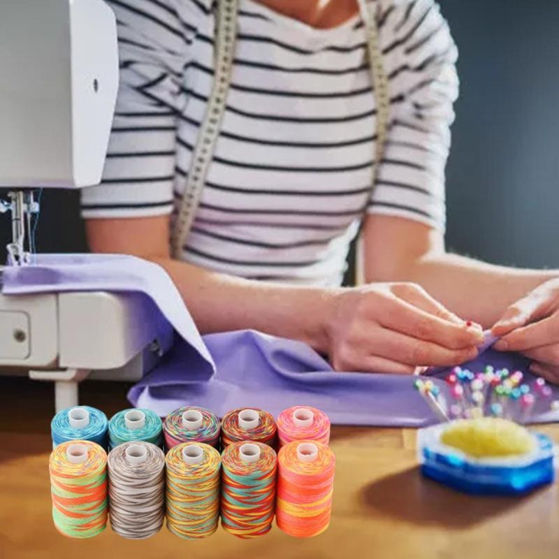 10 Spools 1000 Yards Sewing Thread for Embroidery Sewing Clothes Repair Work