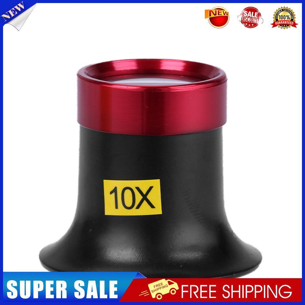 10X Metal Monocular Glass Magnifier Watch Jewelry Repair Tools Loupe Lens