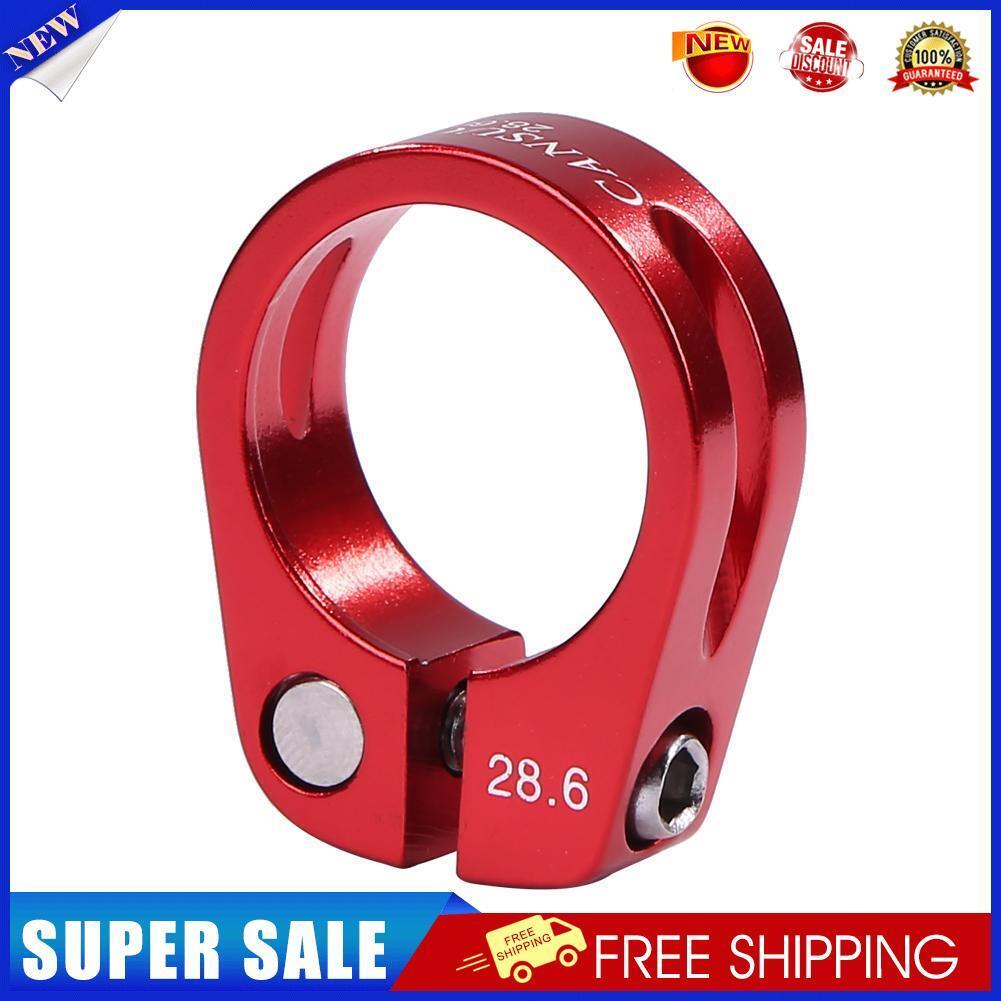 1pc MTB Cycling Seat Tube Clip Bike Release Seatpost Clamp (28.6mm Red)