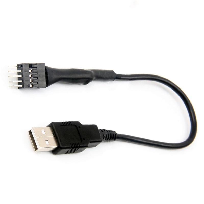 USB to USB Motherboard Header Cable, USB Type A Male to 9 Pin Male Header Cable