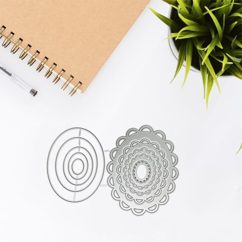 Lace Oval Nesting Frame Metal Cutting Dies Stencil DIY Scrapbooking Template