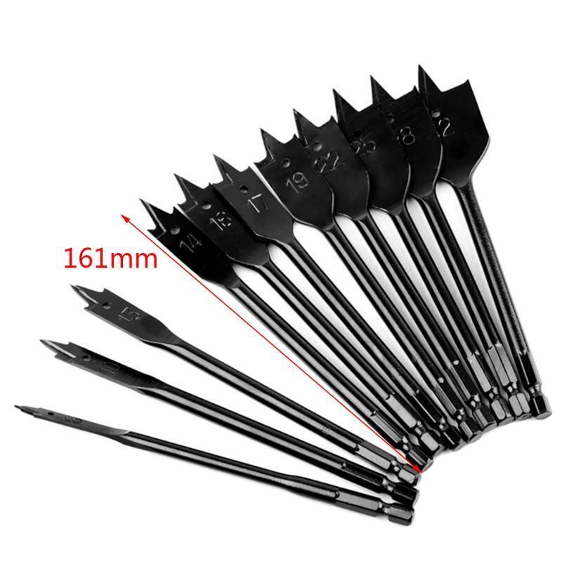 Carbon Steel Drilling Tools Durable Spade Drill Bit Set Paddle Flat Bits