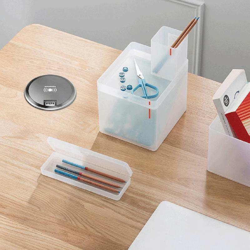 Convenient Safe Wireless Charger Round Embedded 10W Desk Wireless Charger