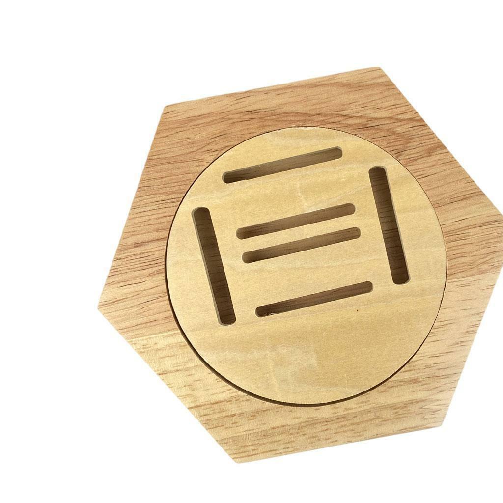 Wooden Hexagon  Rack Honeycomb Collectible Organizer Hanger