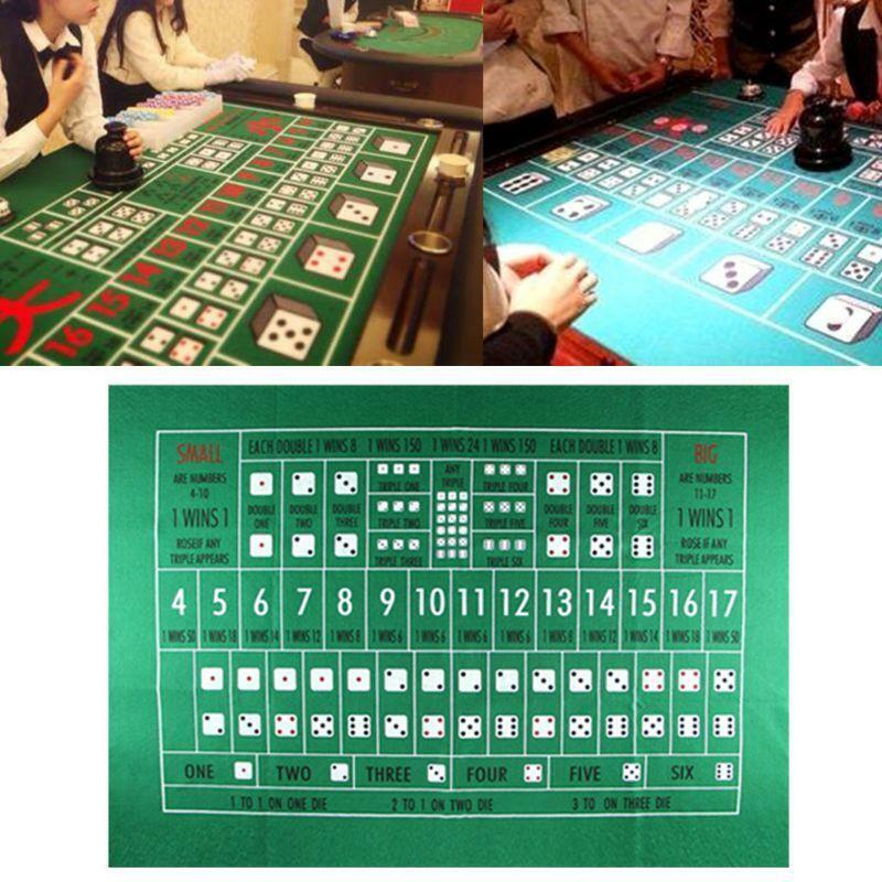 Flannel 21 Points Dice Table Mat TX Hold'em Tablecloth Casino Family Party
