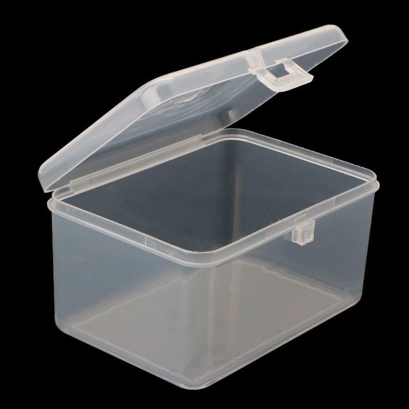 Small Transparent Storage Box Cards Chip Hardware Case Holder Jewelry Organizer