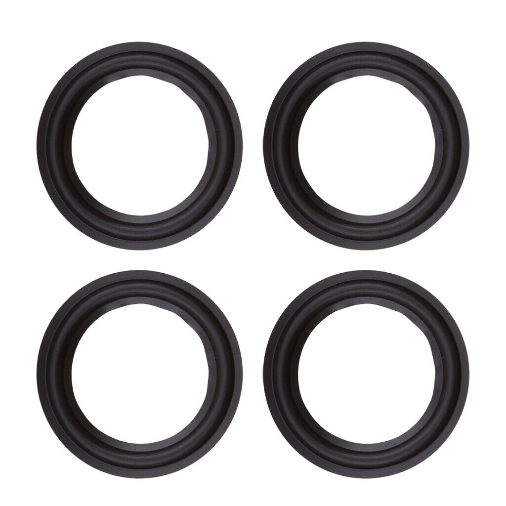 4Pcs Rubber Woofer Speaker Part Foam  Washer Rings Spare Repair 4''