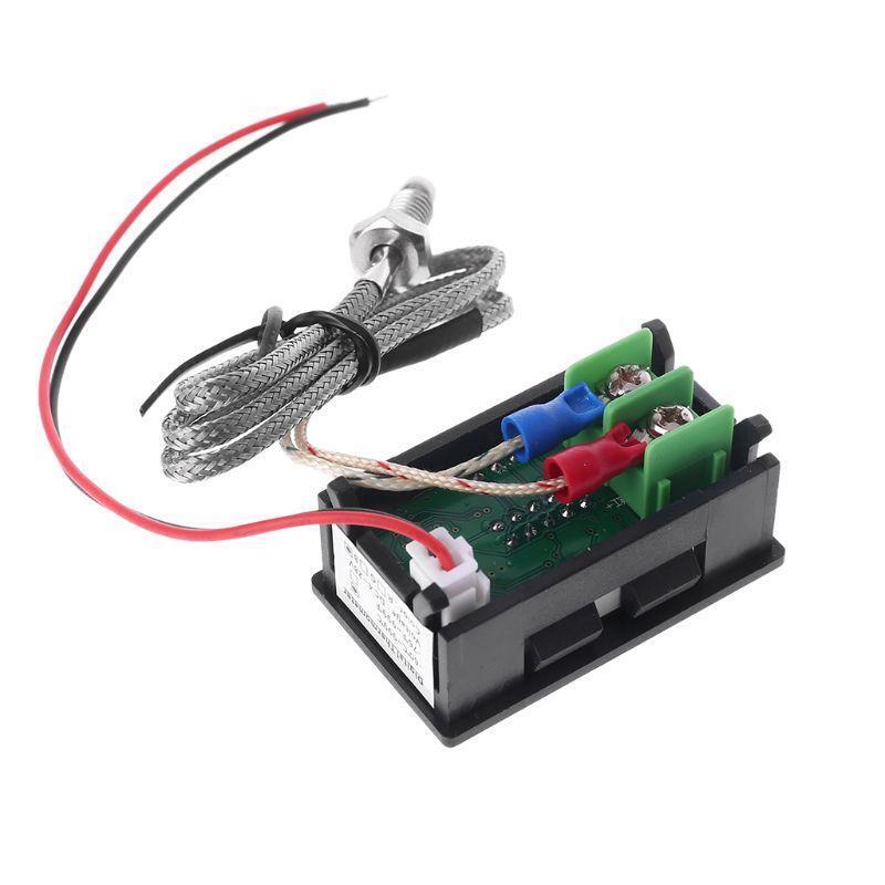 Dual Digital K Thermocouple Thermometer Embedded High Temperature Sensor Tester