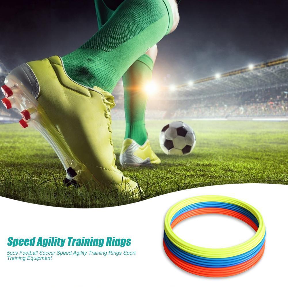 5pcs Football Soccer Speed Agility Rings Sport Training Equipment (30cm)
