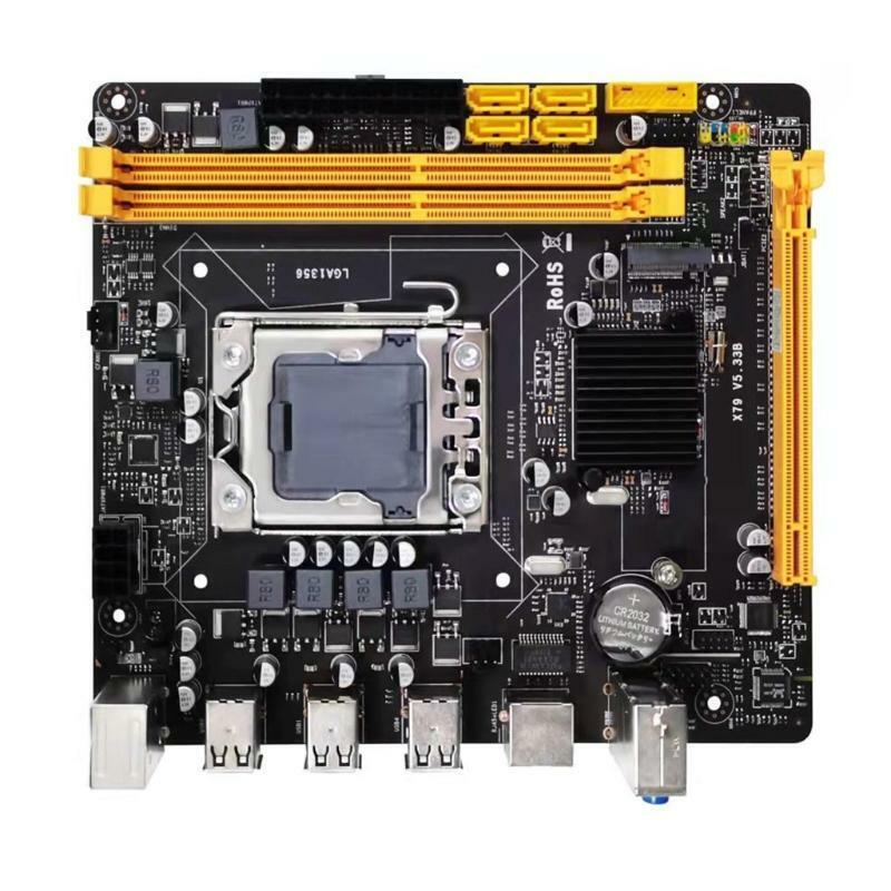 X79 Motherboard PCI-E 16X DDR3x2 Memory NVME M.2 Support LGA 1356 Xeon E5 2420
