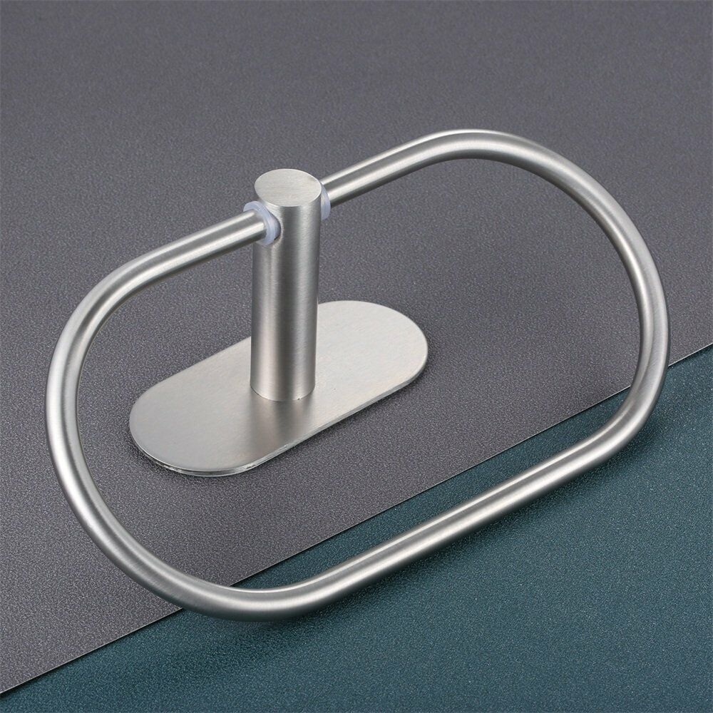Bathroom Towel Ring Holder Self Adhesive Rack Hanger Home Hotel Stainless Steel