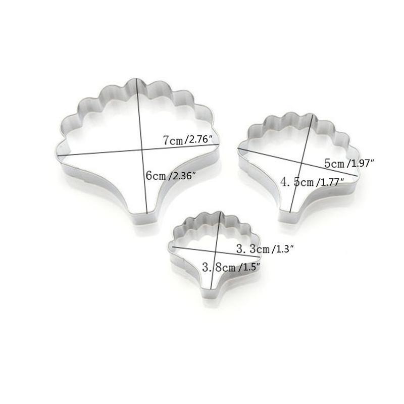 3 Pcs Carnation Cutter Molds Fondant Flower Gumpaste Sugarcraft Cookie Cutter