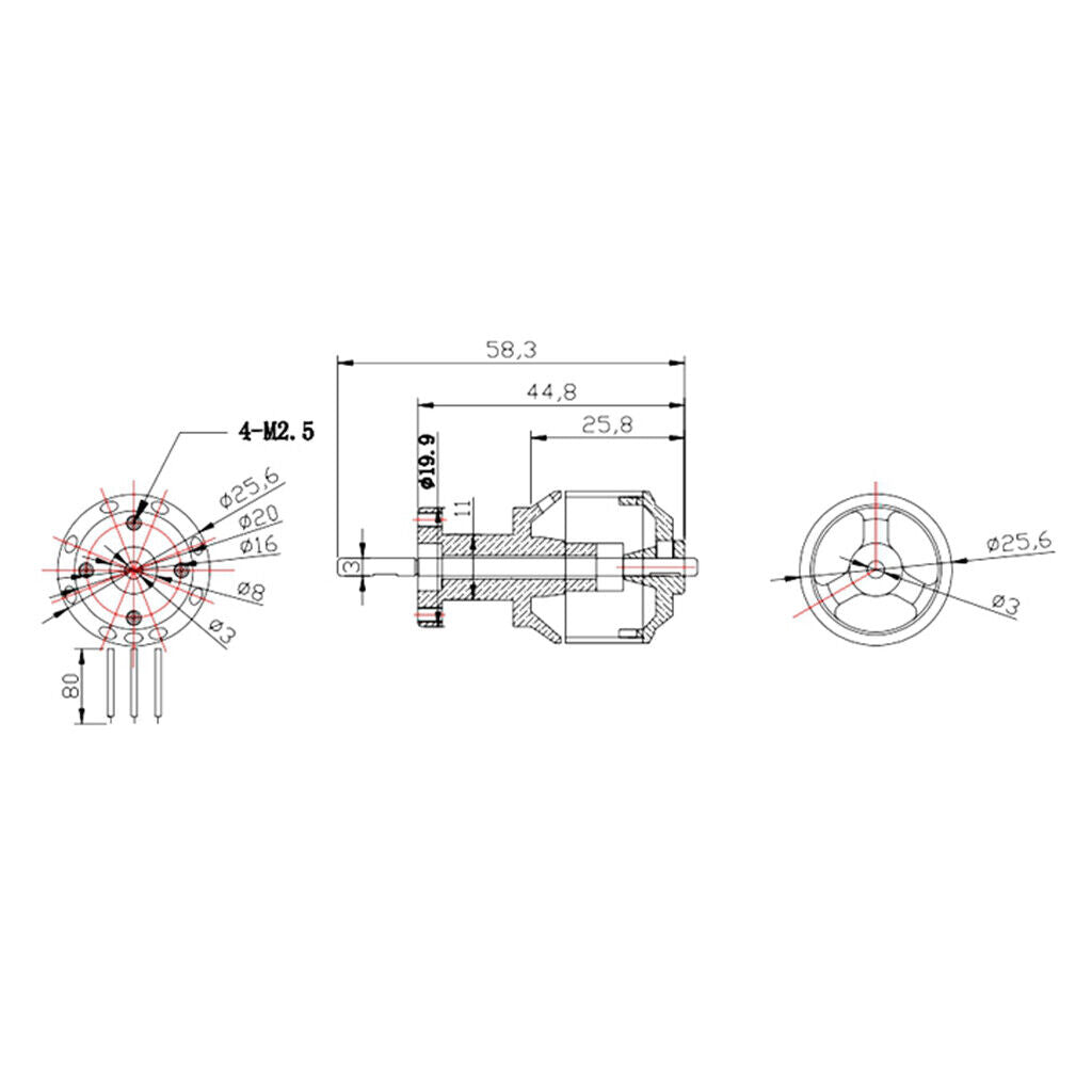 50mm Duct Fan 4300KV 11 Propeller Brushless Motor for RC Plane