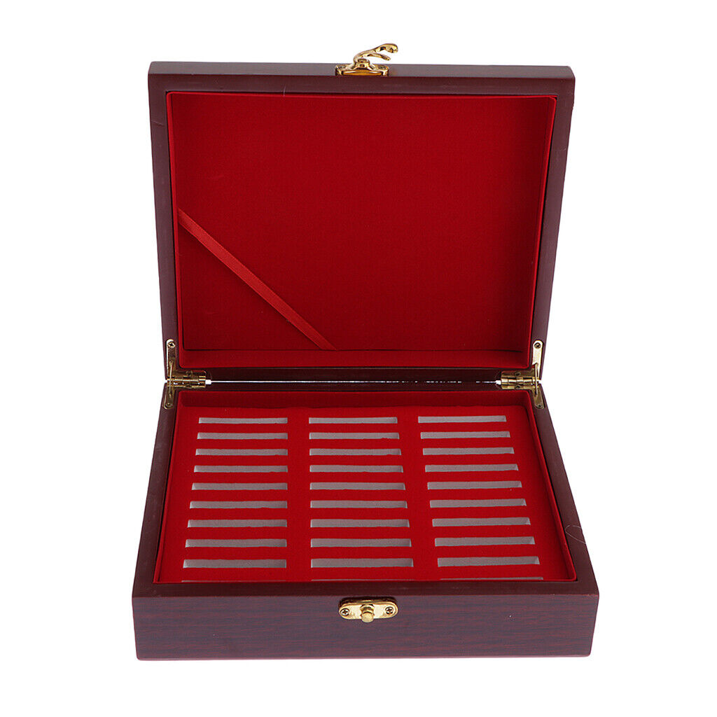 Wooden Coin Box for 30 pcs 46mm Coins/Medals Collection