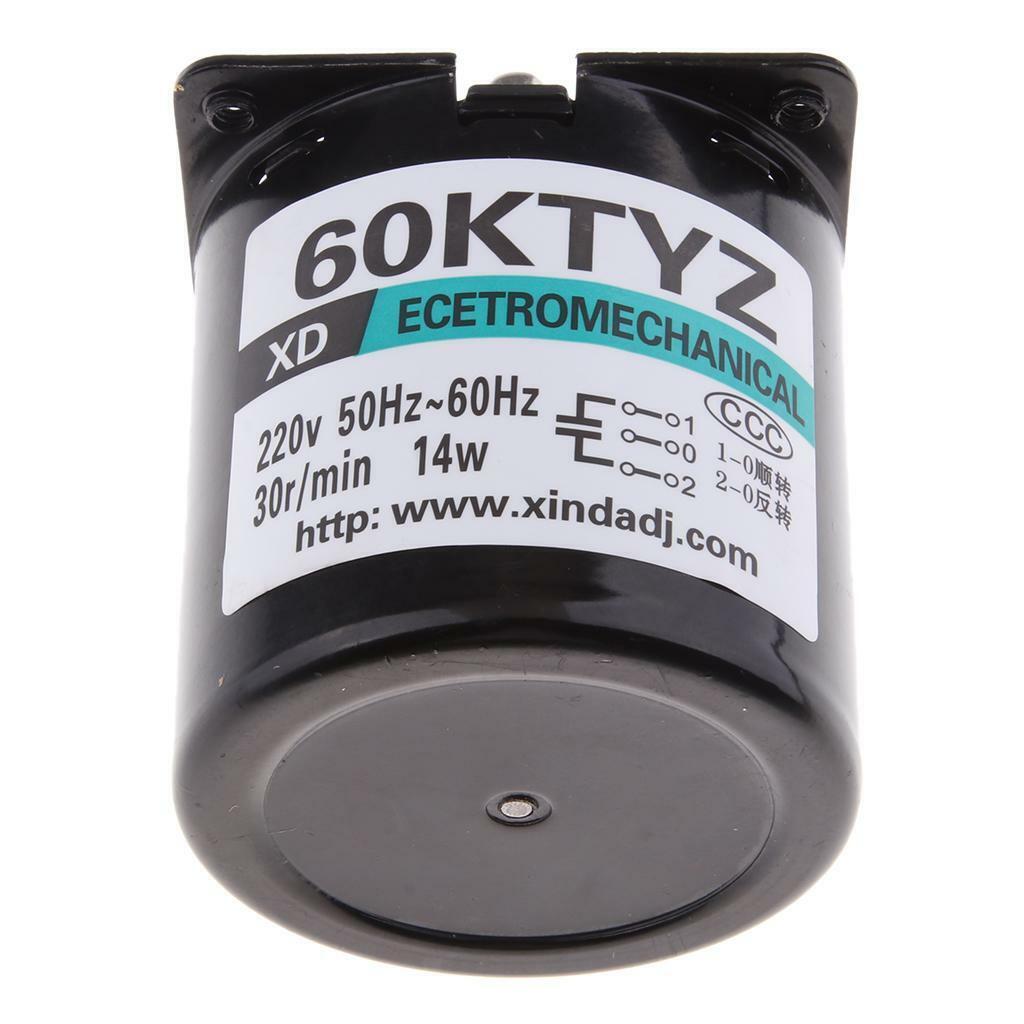 60KTYZ Synchronous Motor AC 220V 50-60Hz 30RPM 14W Output  Reduction Geared
