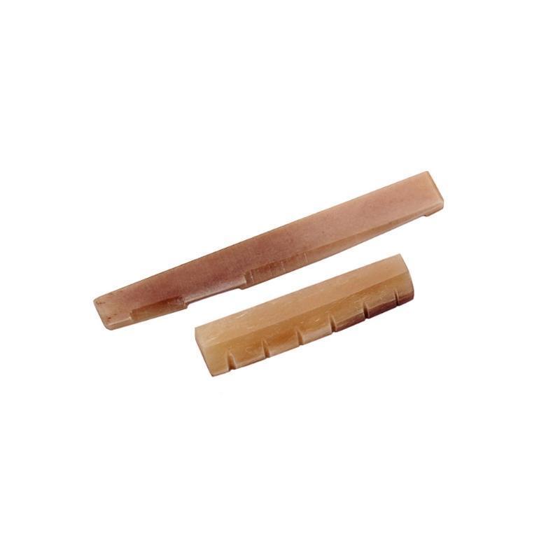 2Pcs/Set Bone Guitar Bridge Saddle and Nut for Folk Acoustic Guitar
