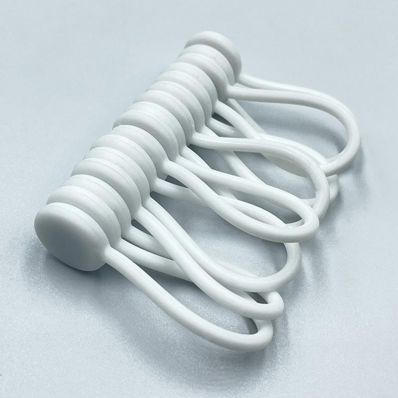 10 Pcs Magnetic Cable Ties Silicone Cable Management Ties Reusable Cord Clips