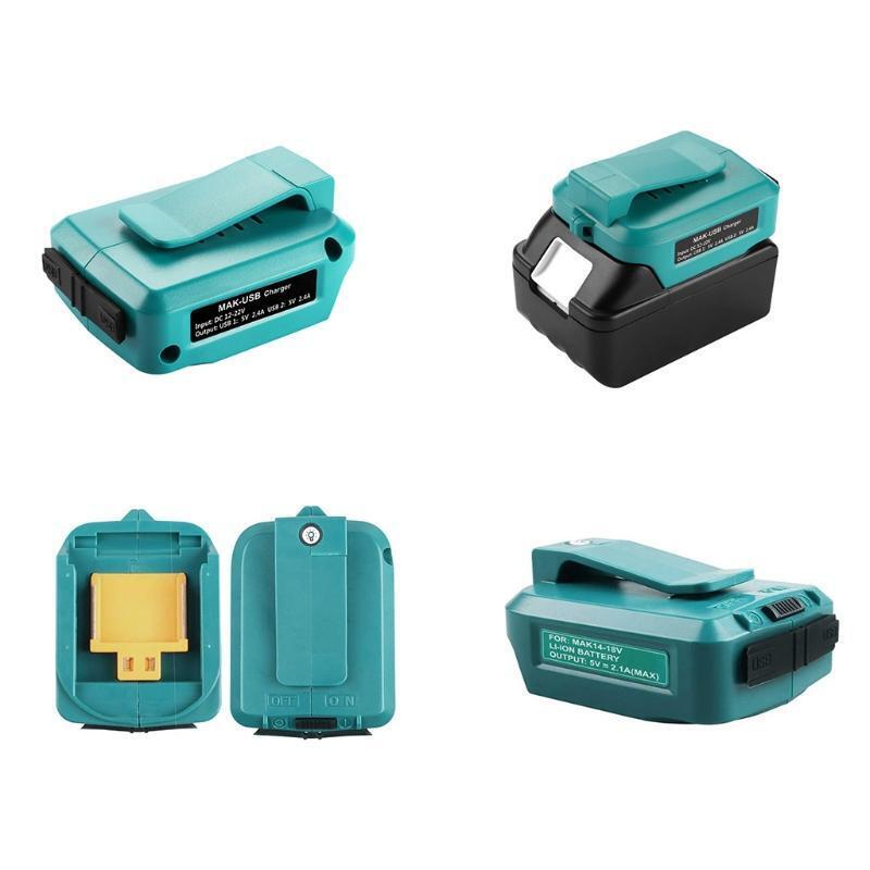 Wearproof Charger Tool Dual USB Converter Port Adapter for ADP05 Li-Ion Battery