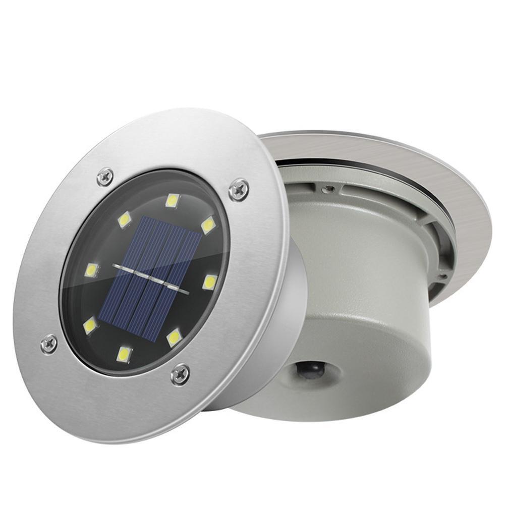 8LED Solar Underground Light Waterproof Garden Buried Lamp (White Light)