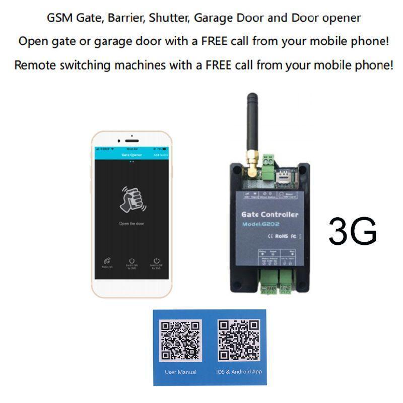 G202 GSM 3G Smart Gate Opener Wireless Automatic Door Receiver Call Relay Switch