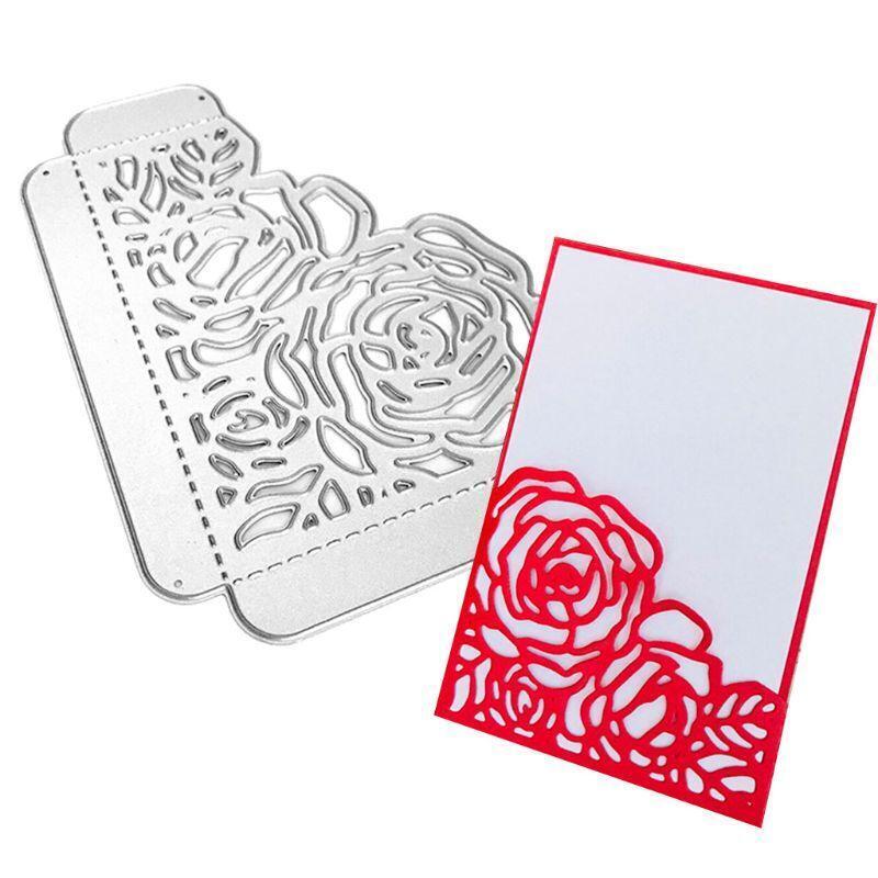 Pretty Rose Flower Metal Cutting Dies Stencil DIY Scrapbooking Album Stamp Paper