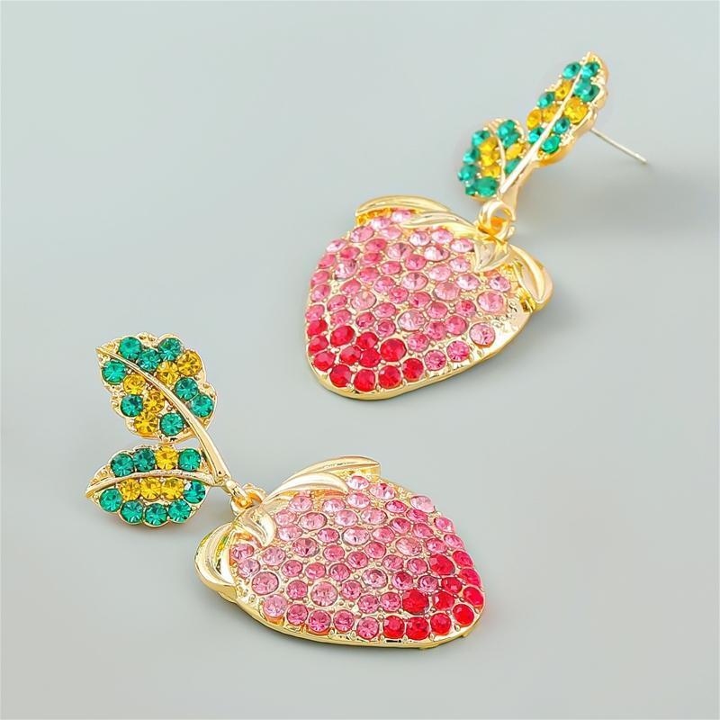 Dangle Earring Strawberry Shaped Earrings Female Lovely Girl for Women Jewelry