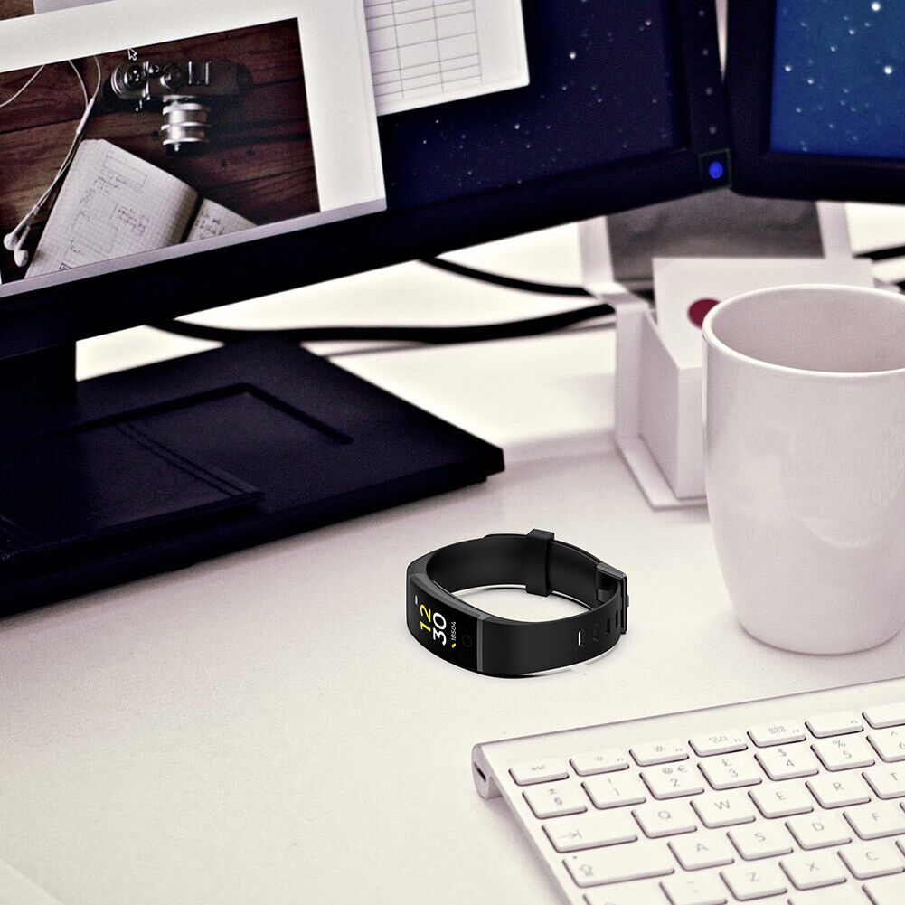 Watch Wristband Waterproof Silicone Bracelet Strap for Realme Band (Black)