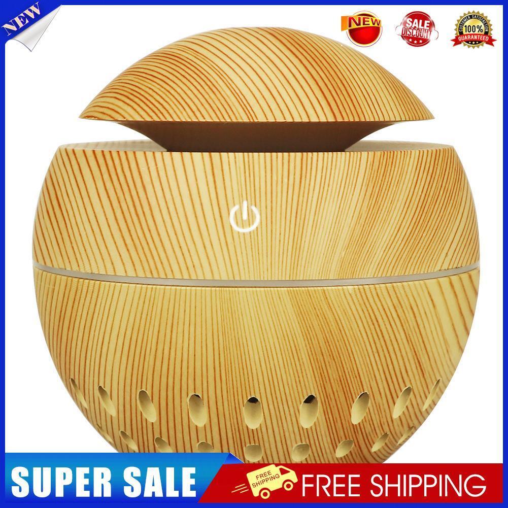 130mL USB Essential Oil Diffuser Ultrasonic Humidifier (Light Brown 003A)