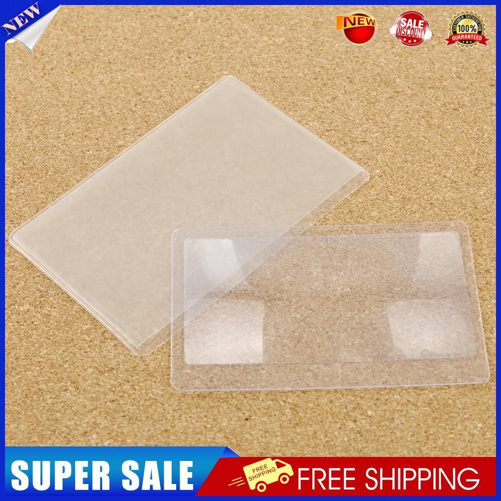 10 PCS Credit Card 3 X Magnifier Magnification Magnifying Fresnel LENS