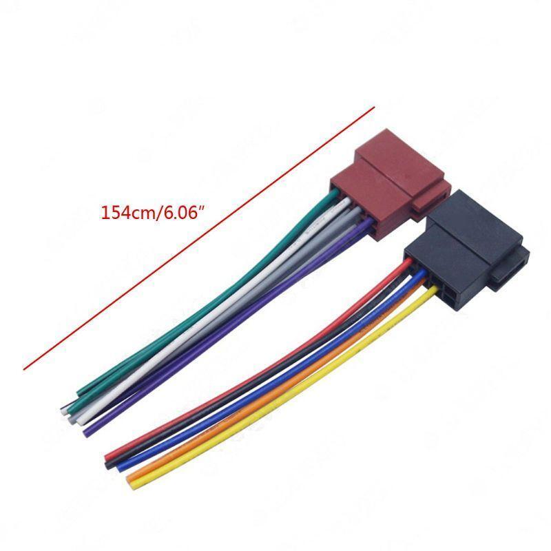 2Pcs Universal Adapters Wire Harness Adapter Universal Female ISO Wiring Harness