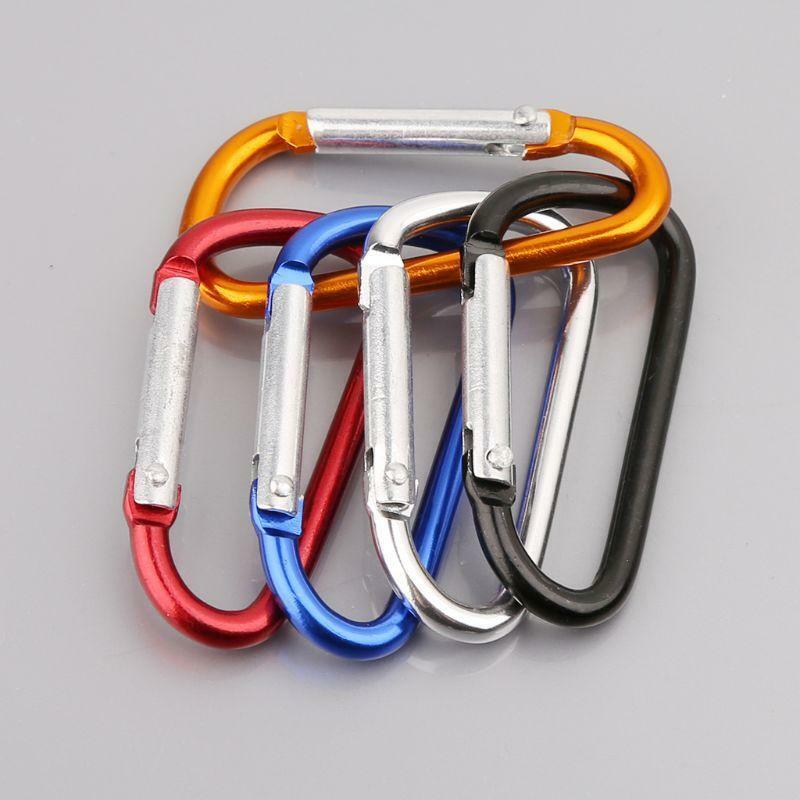 10pcs Outdoor Aluminium Alloy Carabiner Safety Keychain Flashlight Hang Buckle
