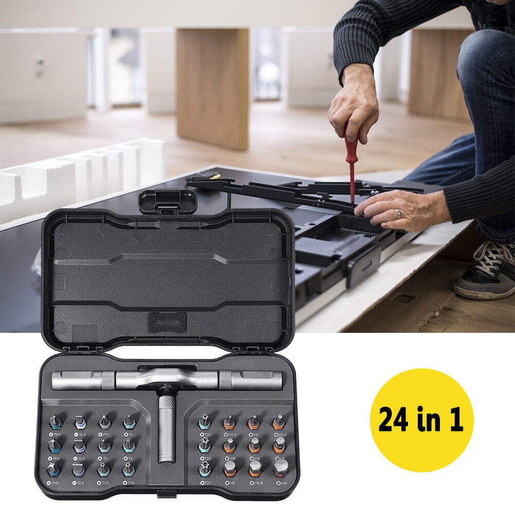 25pcs 24 in 1 Multipurpose Screwdriver Bit Set Magnetic Labor Saving Head