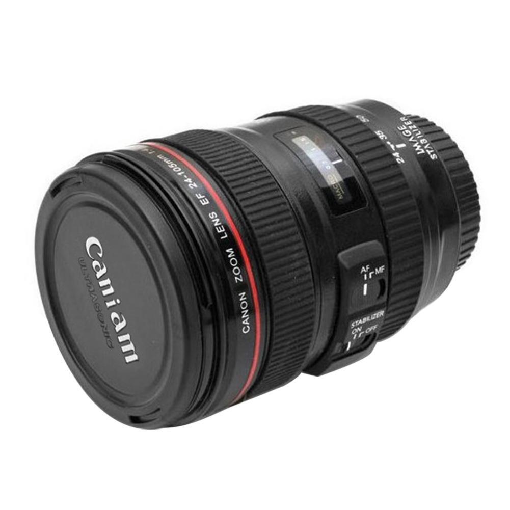 Creative SLR Camera Lens Shaped Mugs Drrinking Cup 420ml Drinkware with Lid