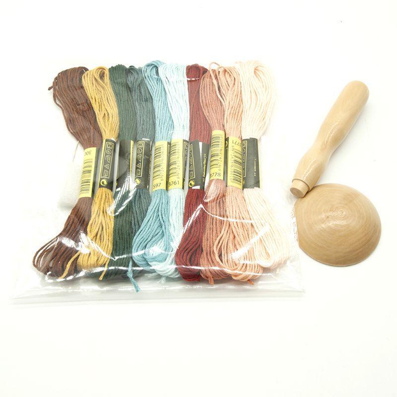Wooden DIY Mushroom Darner Patch Tool Darning Needle Sewing Thread Sewing Device