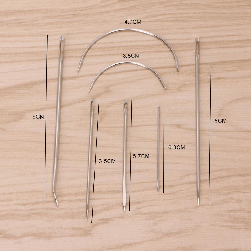 7Pcs Hand Sewing Needles Repair Kit Upholstery Carpet Leather Curved Canvas