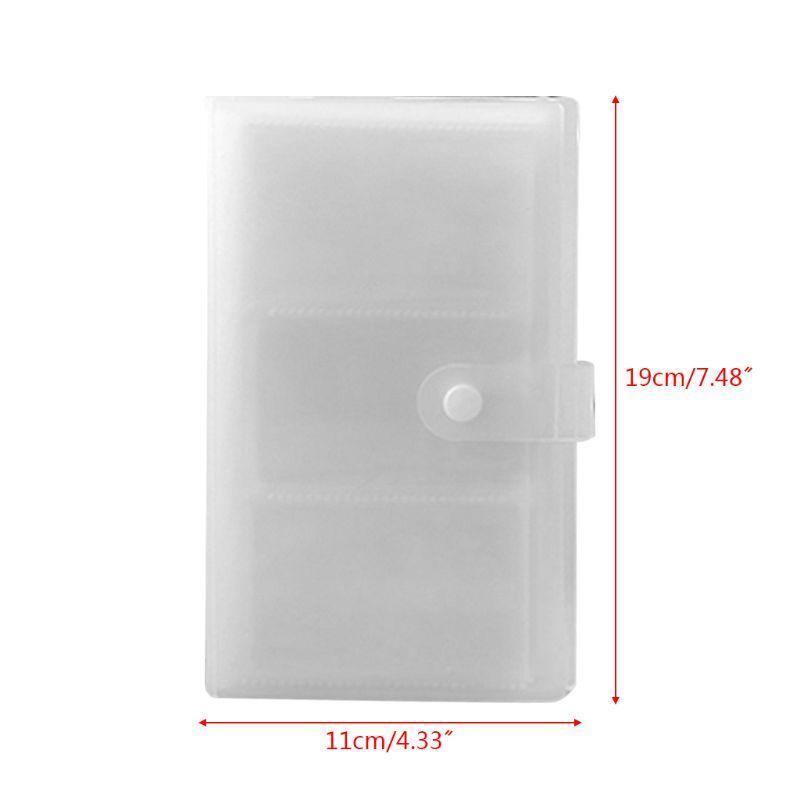 240 Slots Transparent PP Cover Business Card Book Large Capacity ID Holders Clip