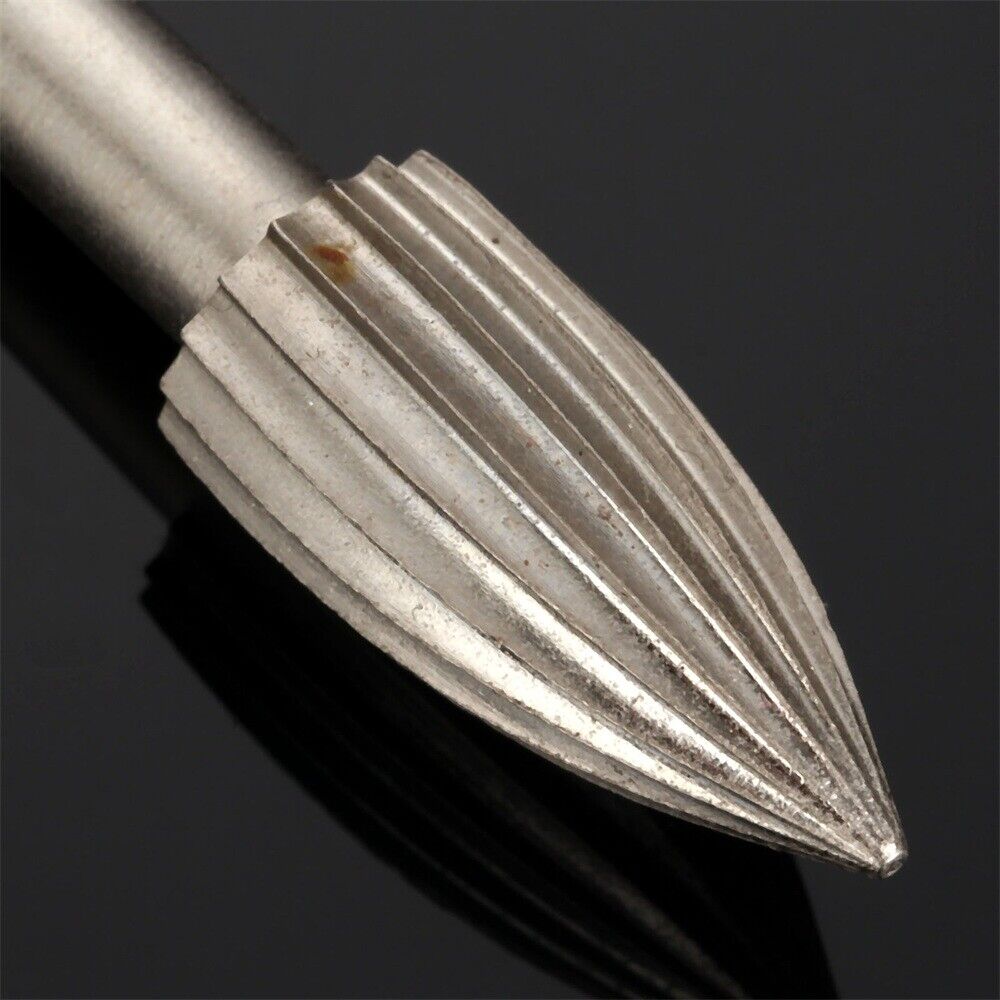 5pcs 0.25" Shank Rotary Tool Polishing Rotary Bur Cutter Tools Six Angle Handle